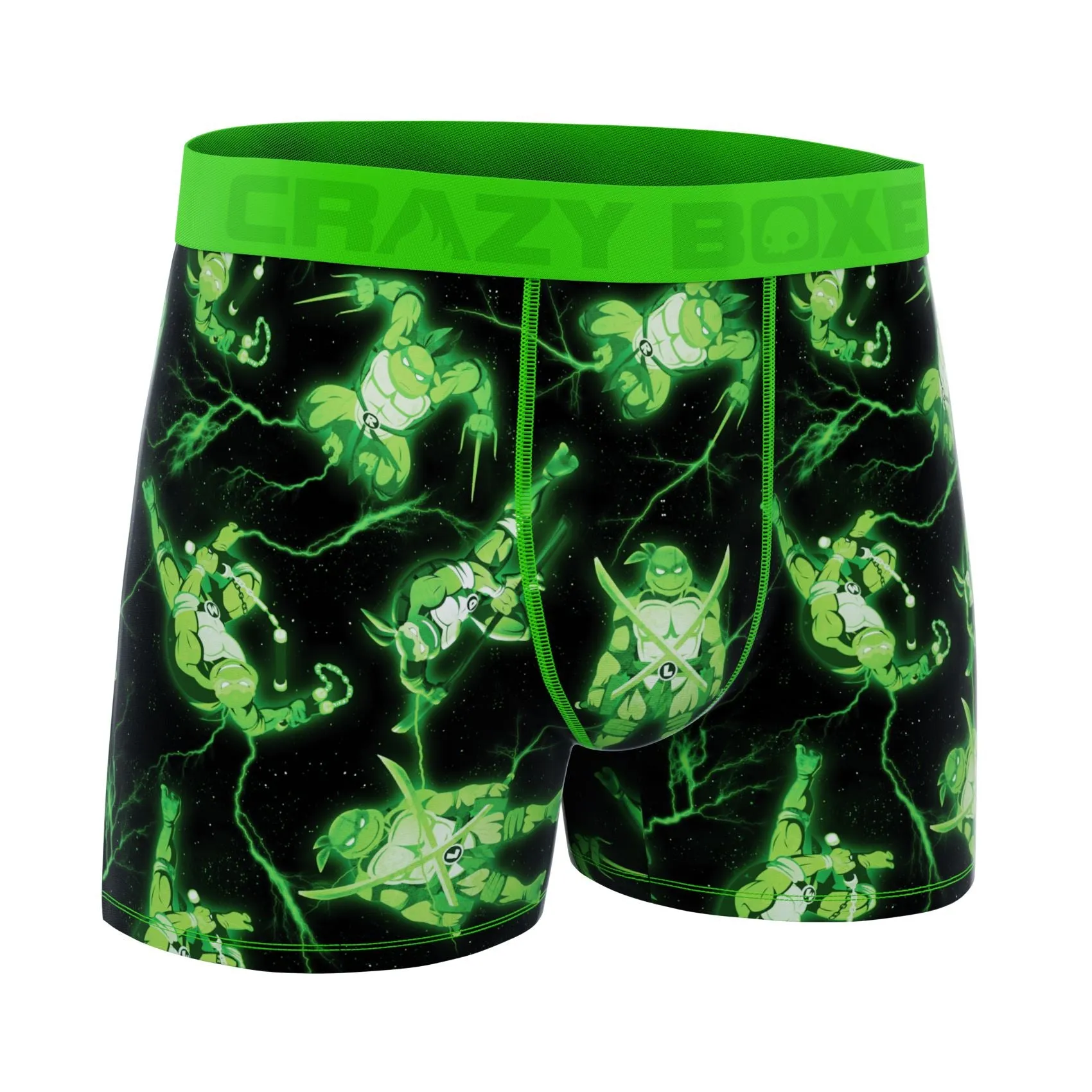 CRAZYBOXER Ninja Turtles Green Power Men's Boxer Briefs