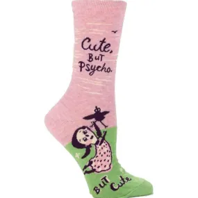 Cute, But Psycho Socks Women's Crew Sock