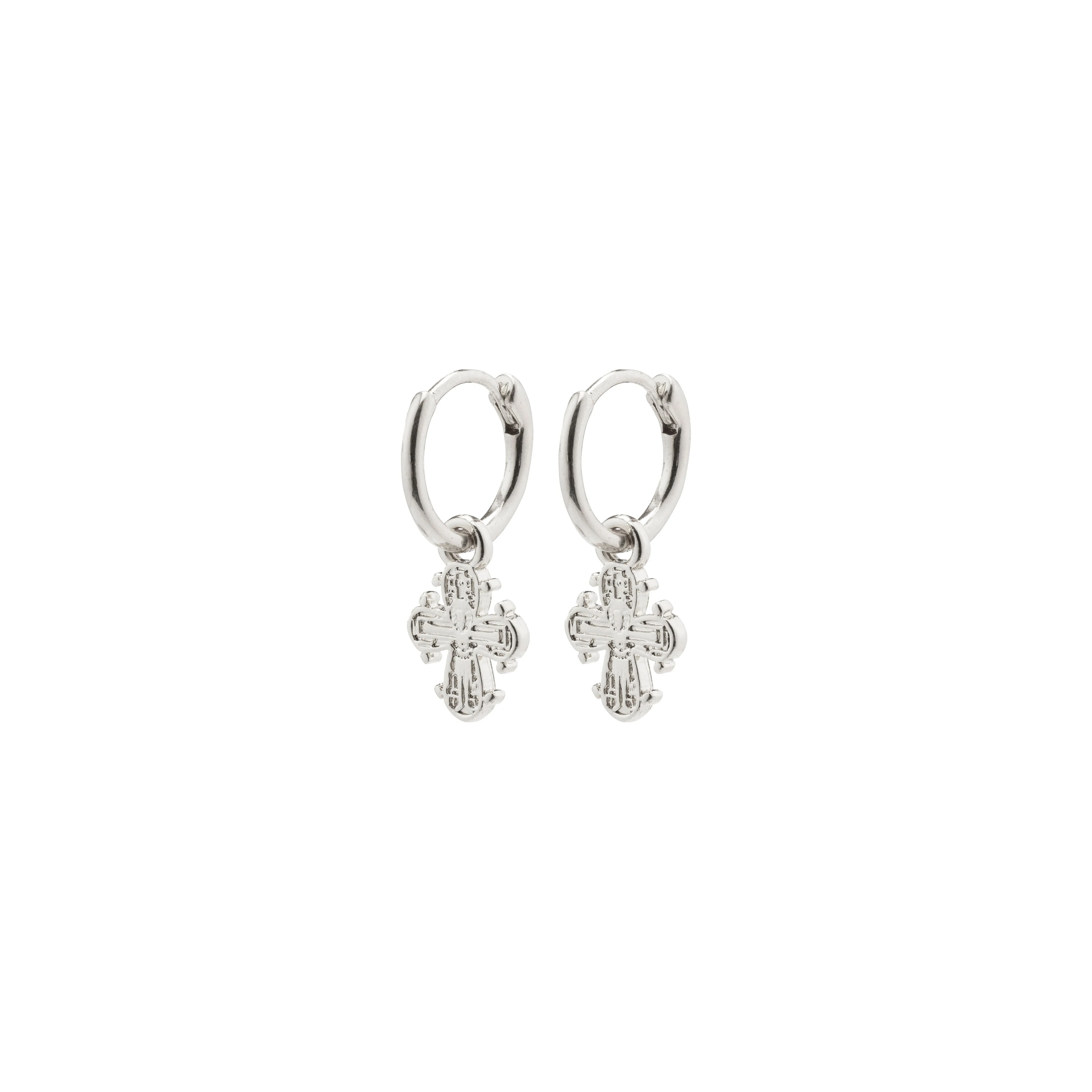 DAGMAR recycled huggie hoop earrings silver-plated