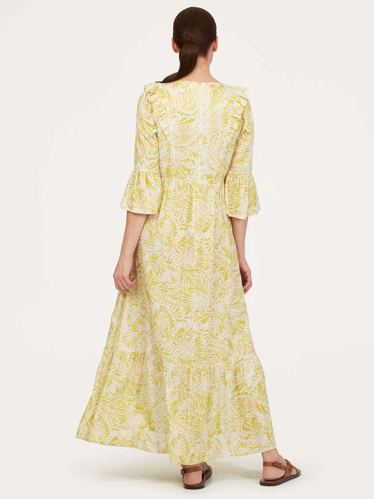 Delilah Tencel™ Crepe Midi Dress - Yellow