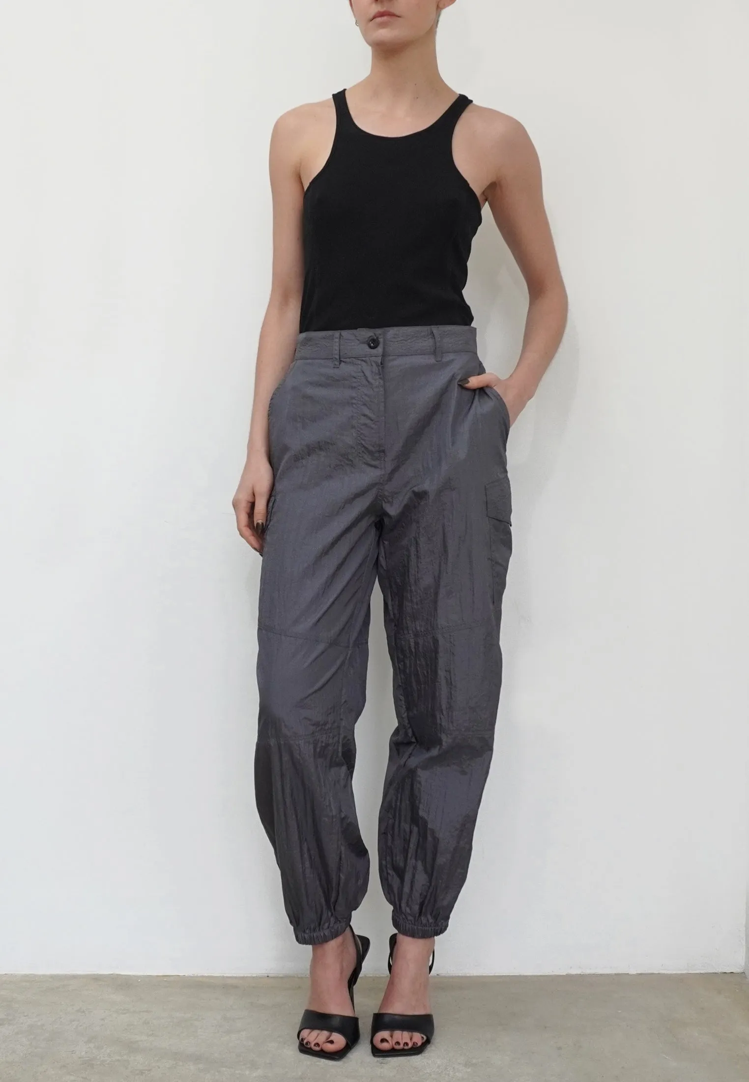 DISTANCE DARK GREY CARGO TROUSERS