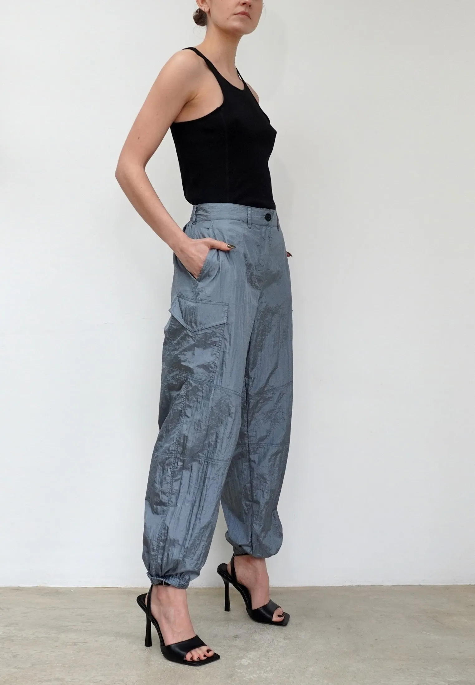 DISTANCE GREY CARGO TROUSERS