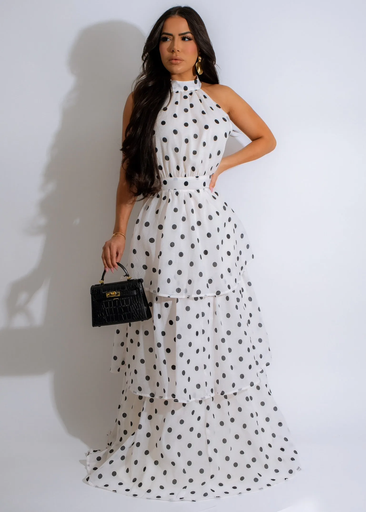 Dot Perfection Maxi Dress White