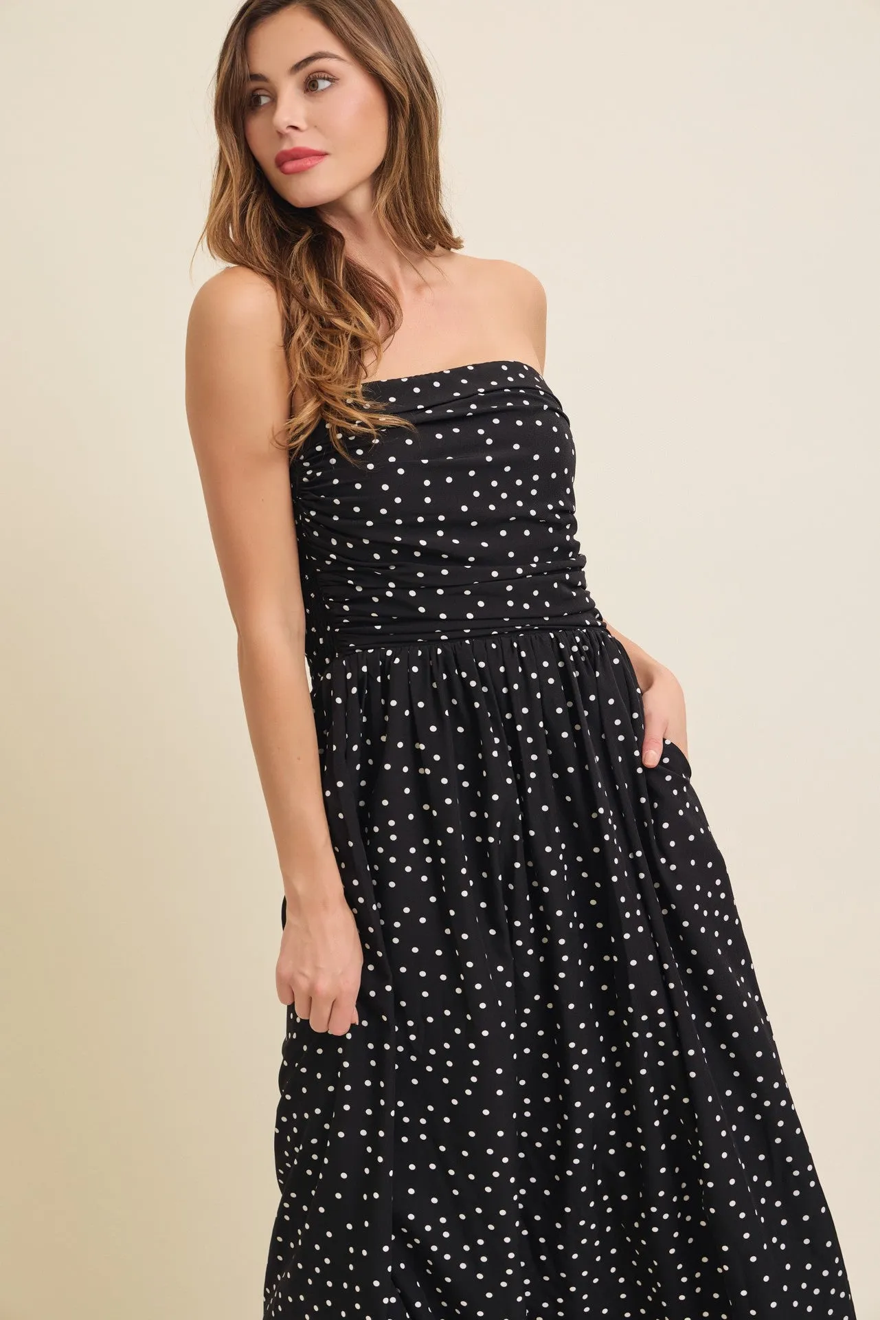 Dotted Moment Midi Dress