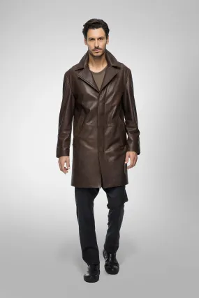 Effe - Brown Leather Coat