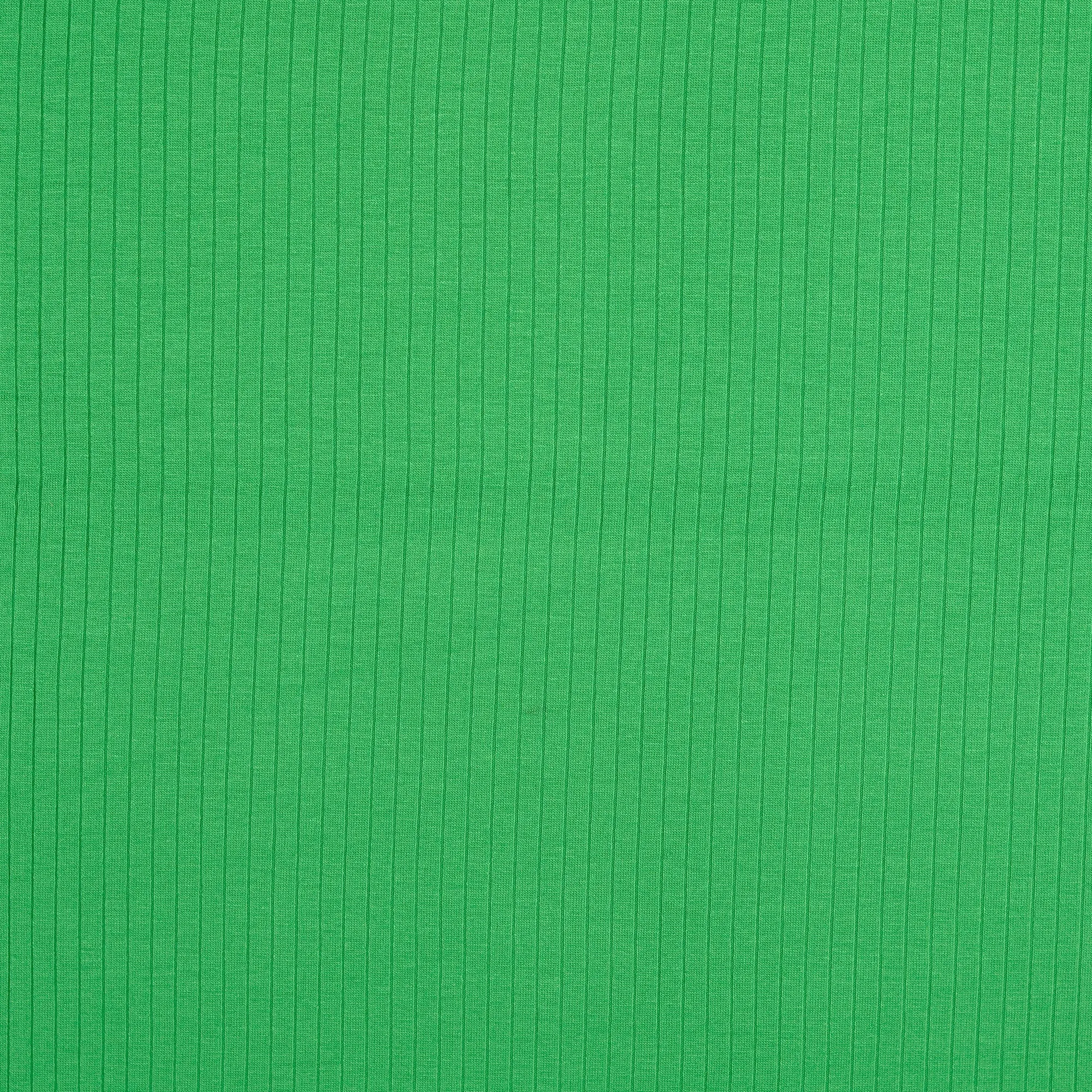 Emerald Green Ribbed Viscose Jersey Fabric