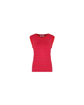 ESME TANK PINK RED STRIPE