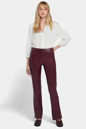 Faux Leather Marilyn Straight Pants - Tavern