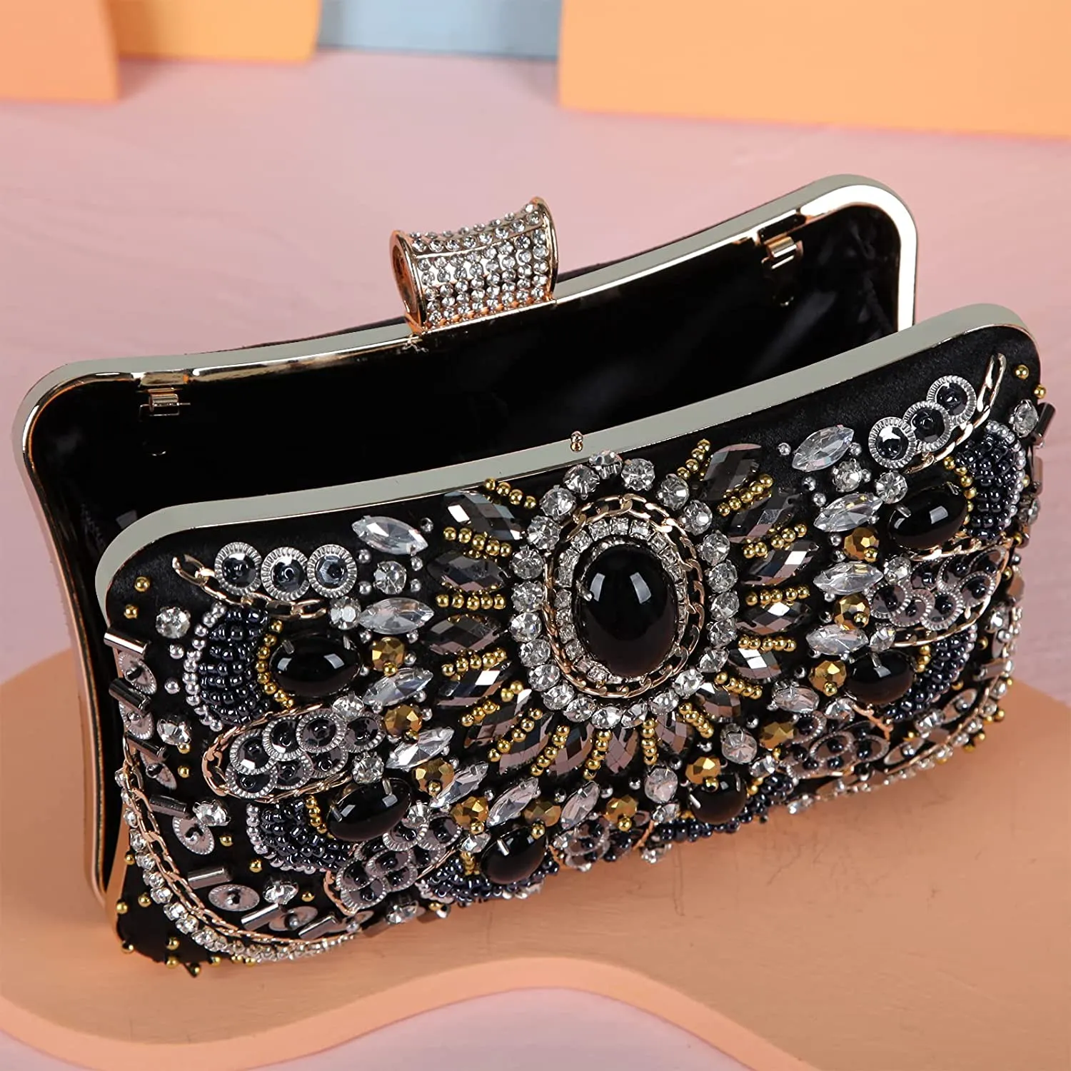 Fawziya Clutch Purses Women Beaded Evening Bag