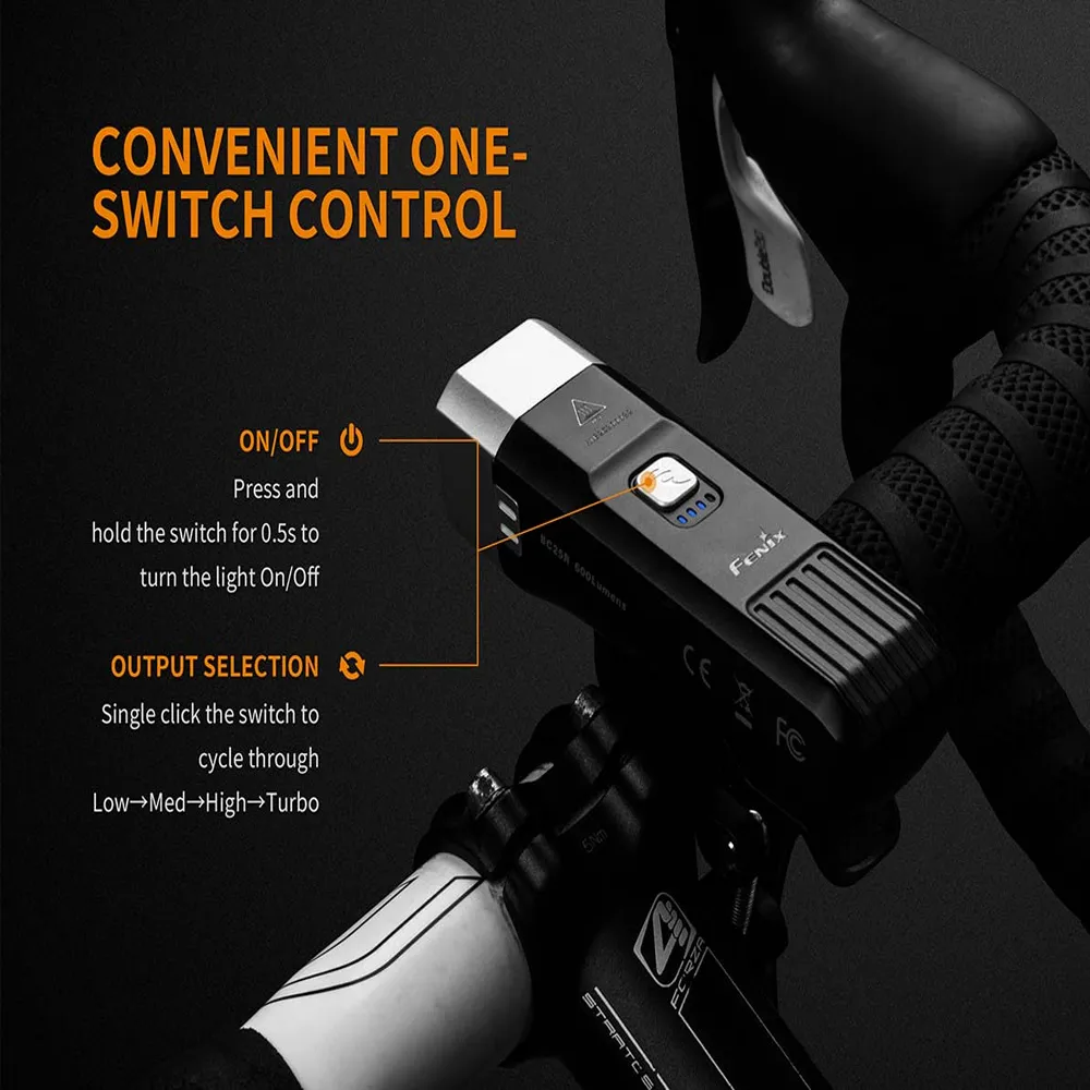 Fenix BC25R USB Rechargable Bicycle Light