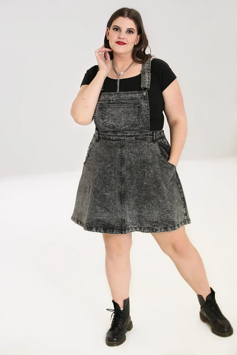 Finn Pinafore Dress Grey