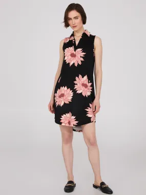 Floral Print Popover Dress With Pockets