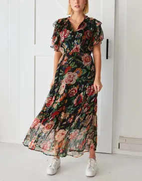 Flutter Maxi Dress - Black