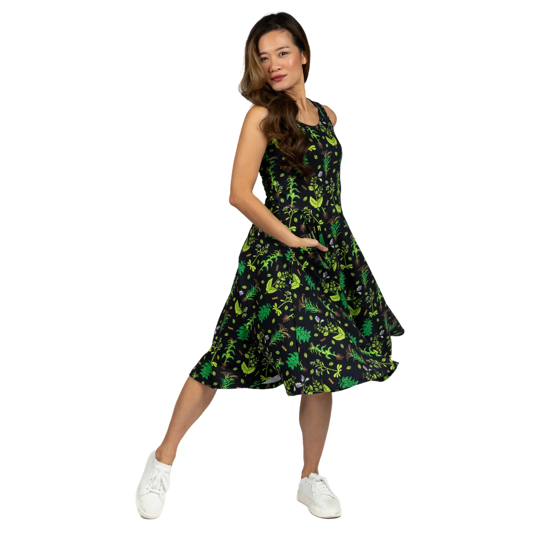 Genetic Plants Sleeveless Twirl Dress