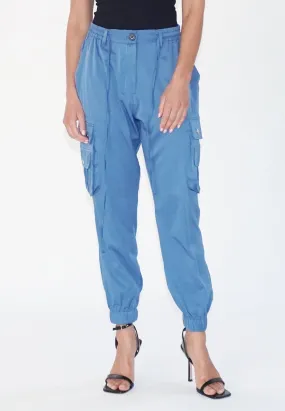 GLOW BLUE CARGO TROUSERS