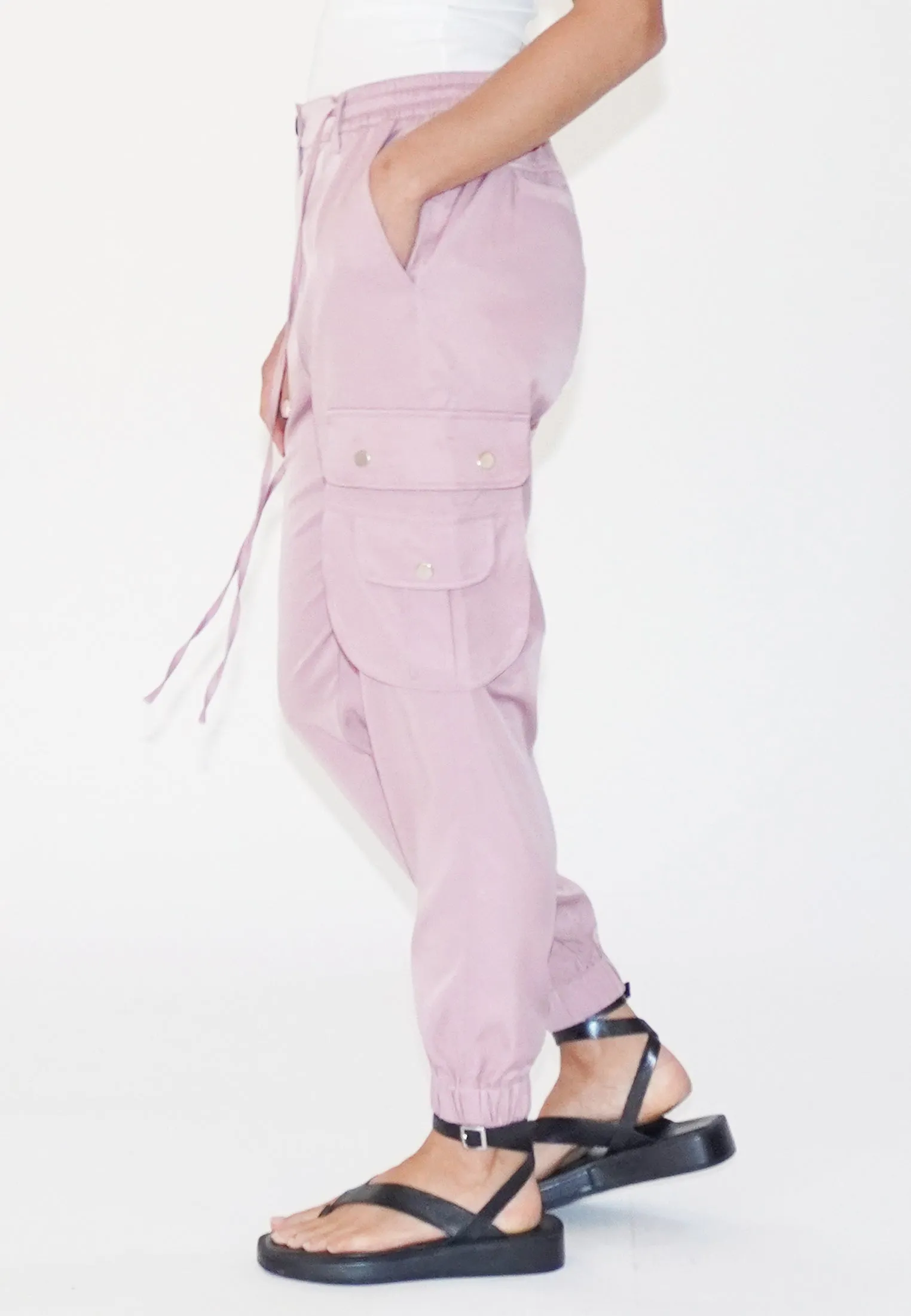 GLOW PINK CARGO TROUSERS