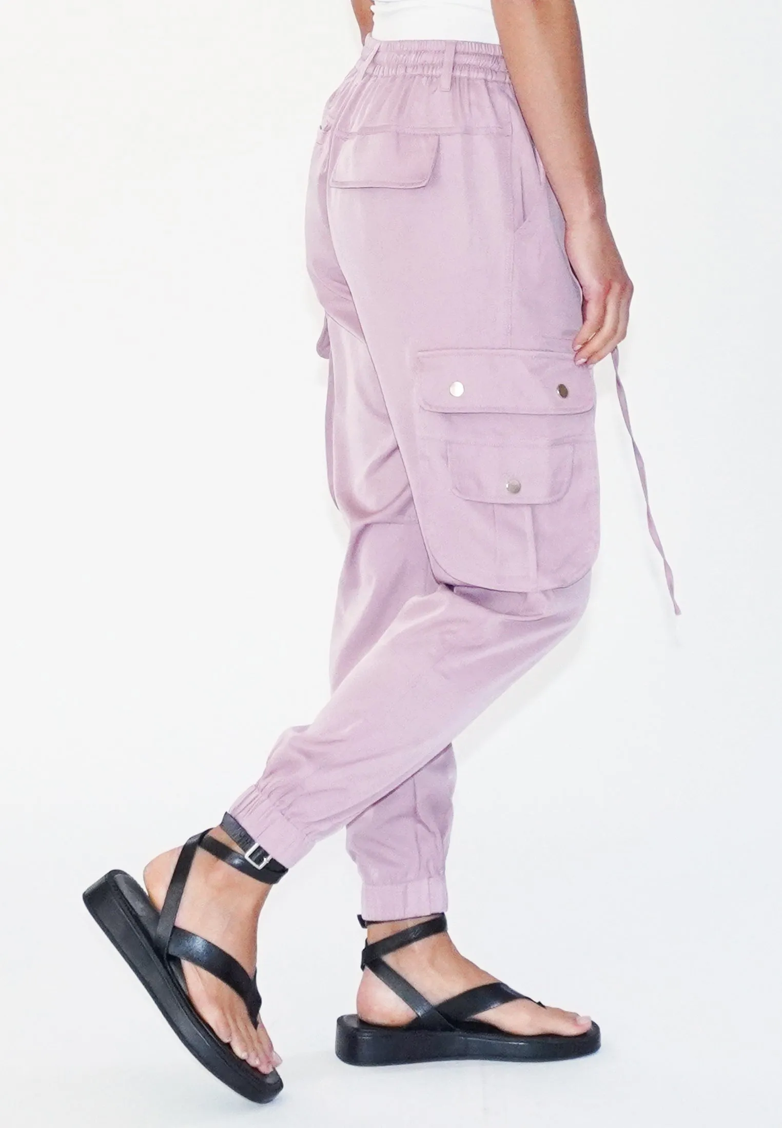 GLOW PINK CARGO TROUSERS