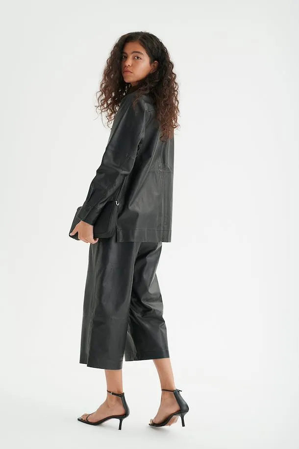 InWear JayleeIW 100% Leather Culottes in Black