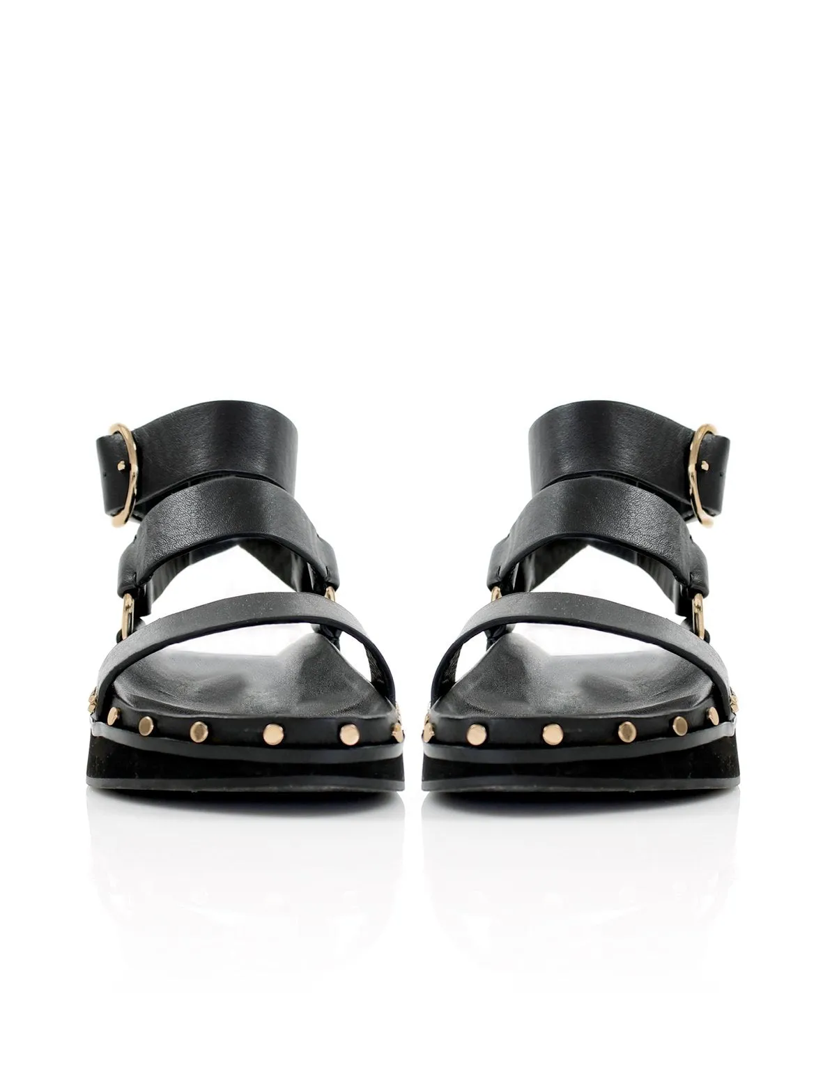 La Tribe Studded Sandal 1924 in Black/Gold