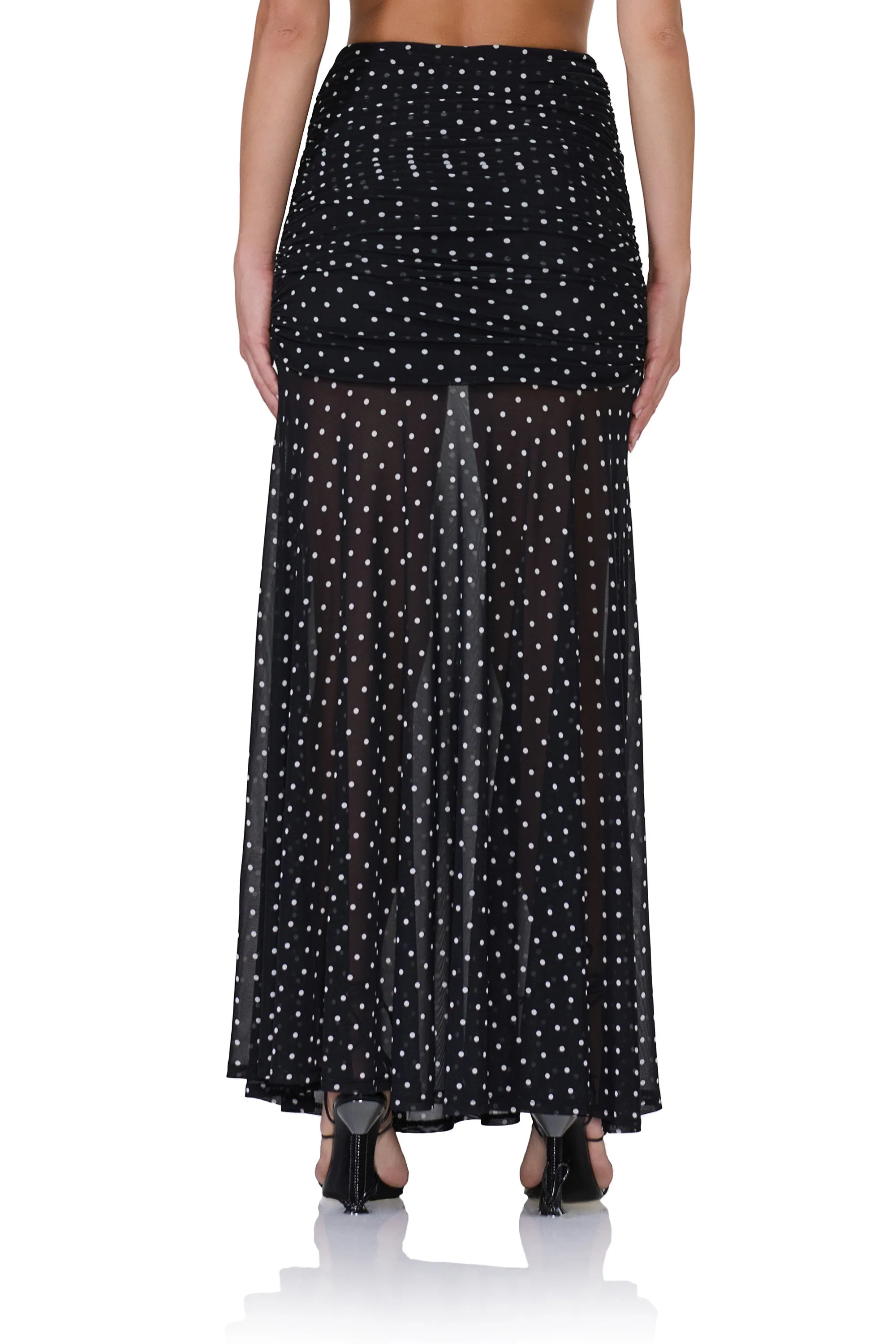 Leroy Maxi Skirt - Noir Dot