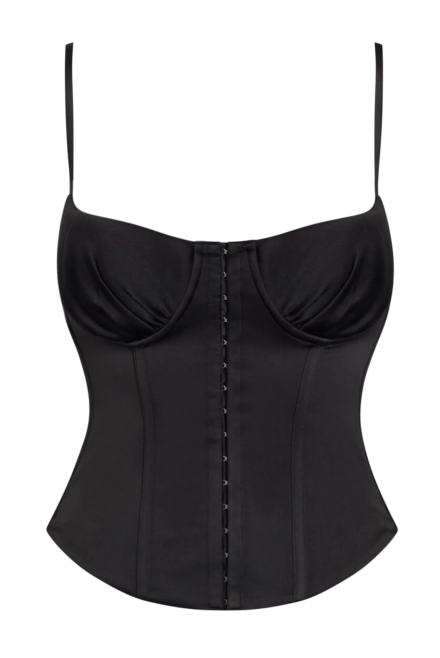 Luce Longline Satin Bustier Corset Top