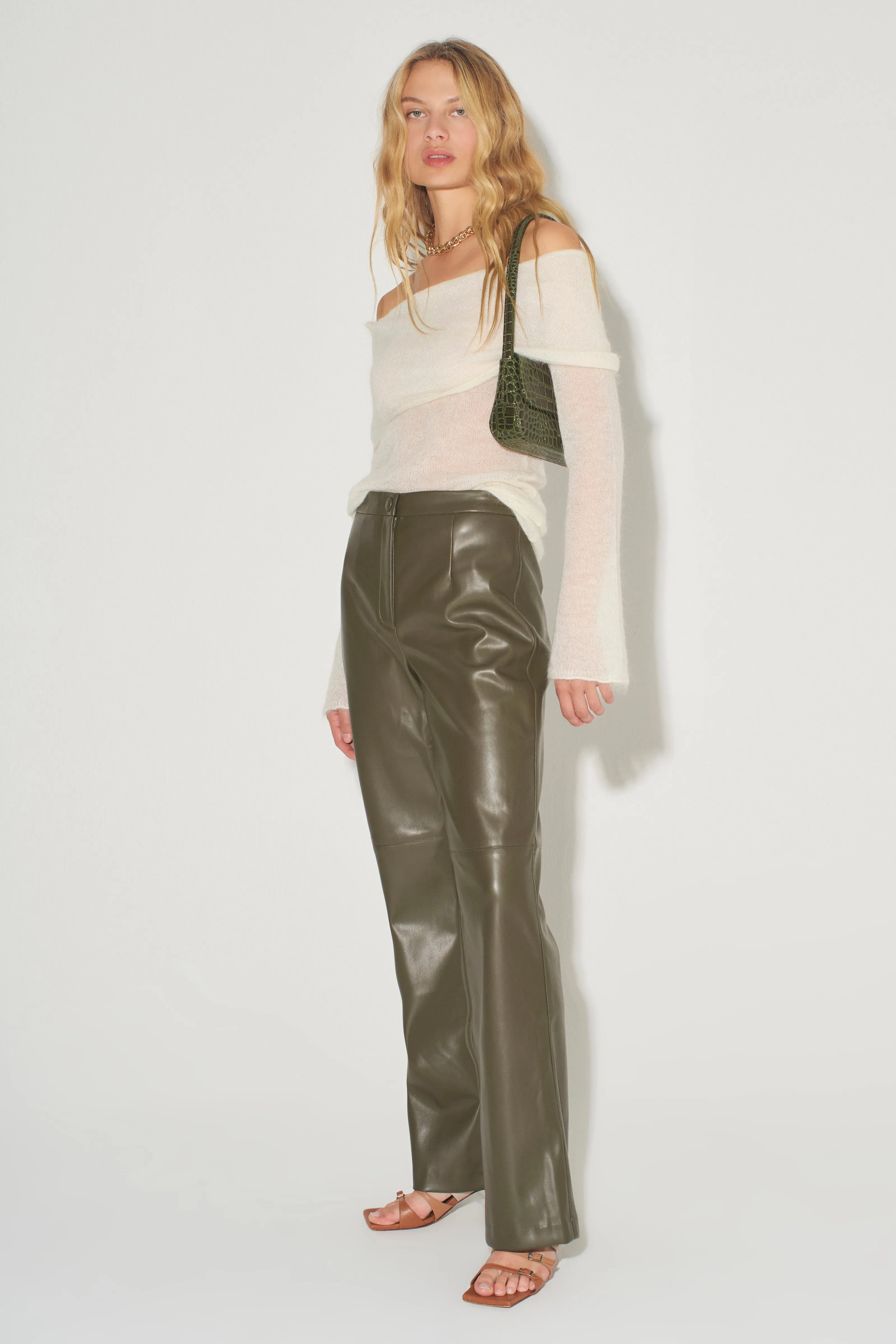 Madden Wide Leg Leather Pant