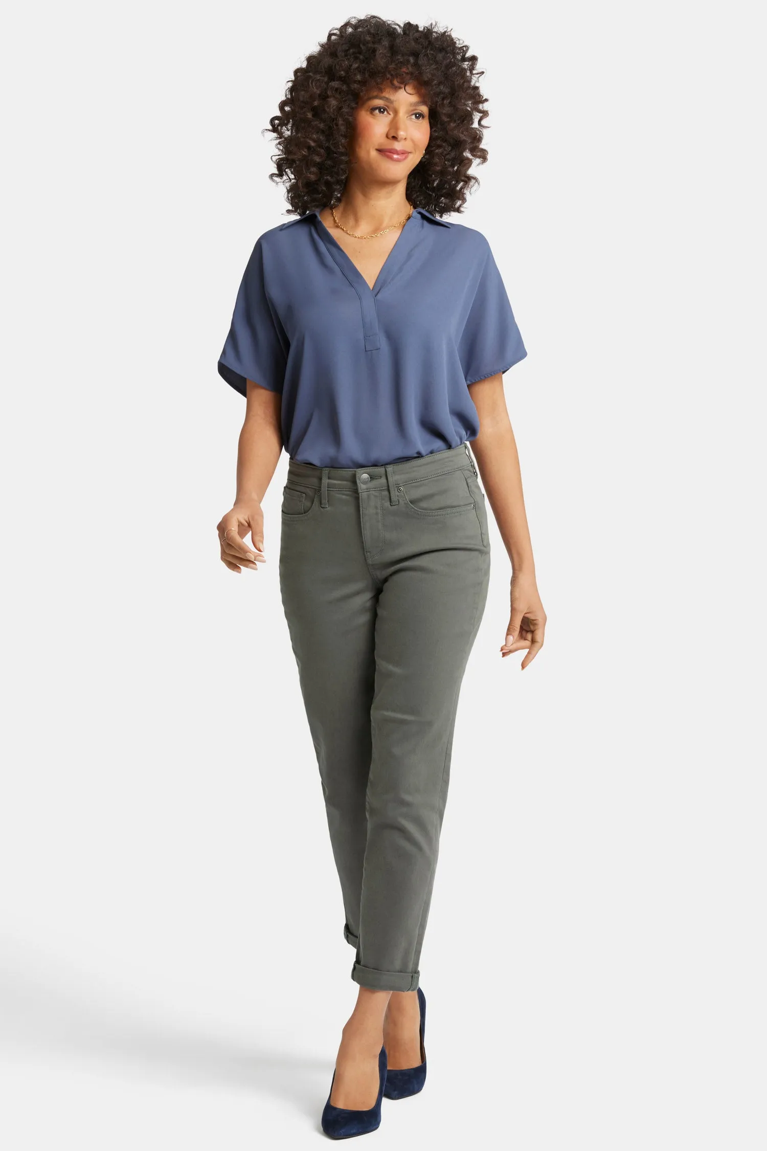 Margot Girlfriend Jeans - Vine Leaf