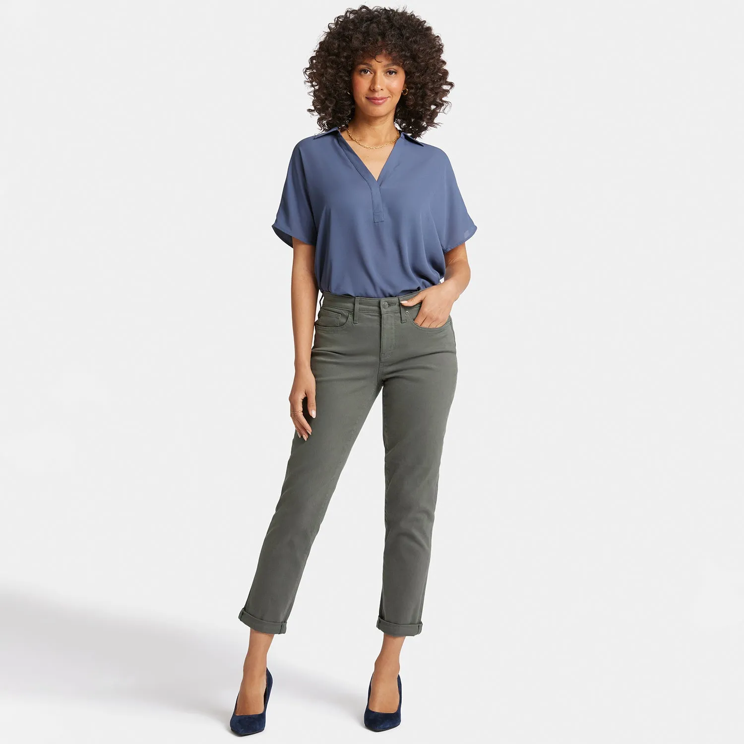 Margot Girlfriend Jeans - Vine Leaf