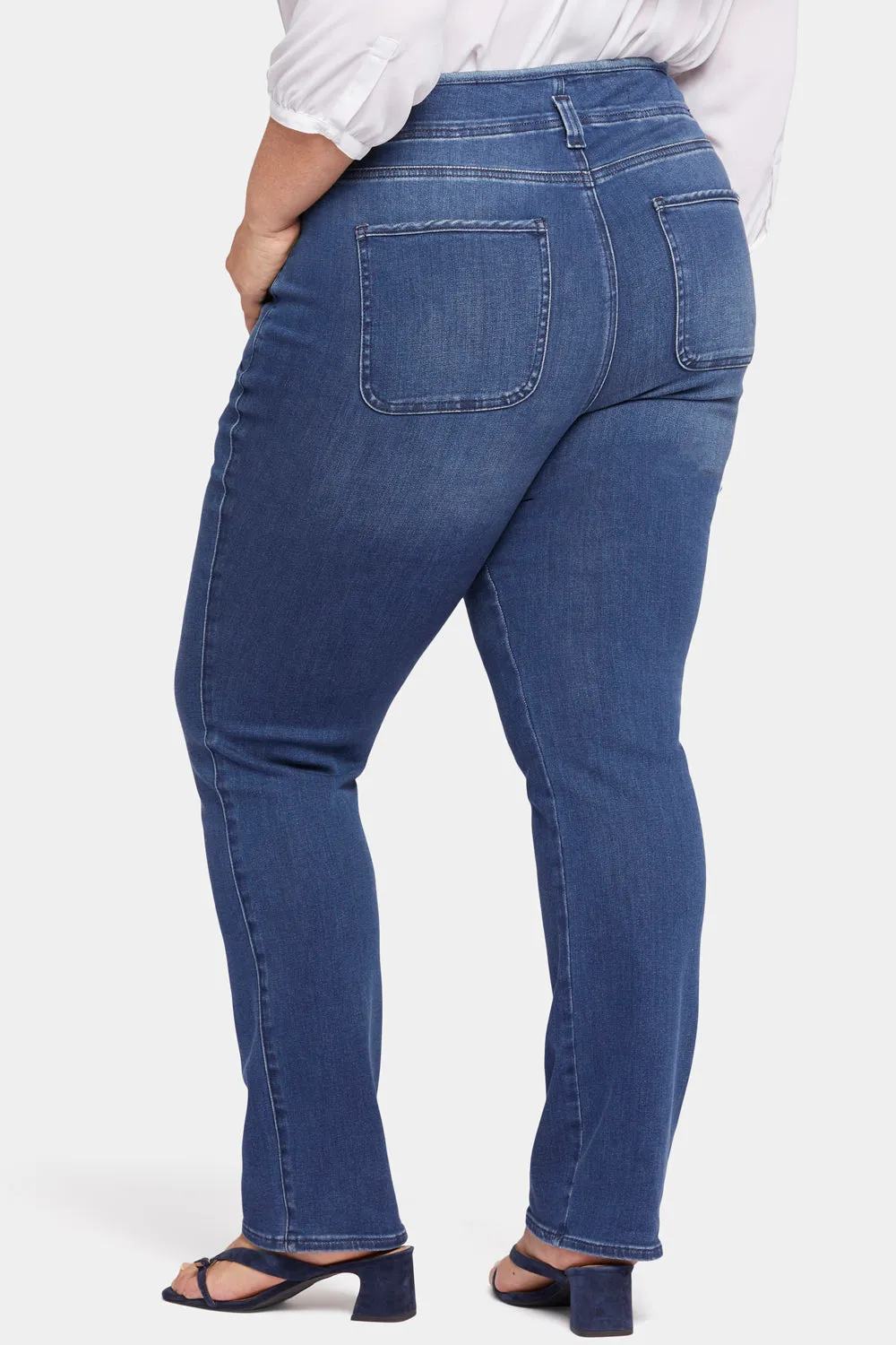 Marilyn Straight Jeans In Plus Size - Rendezvous