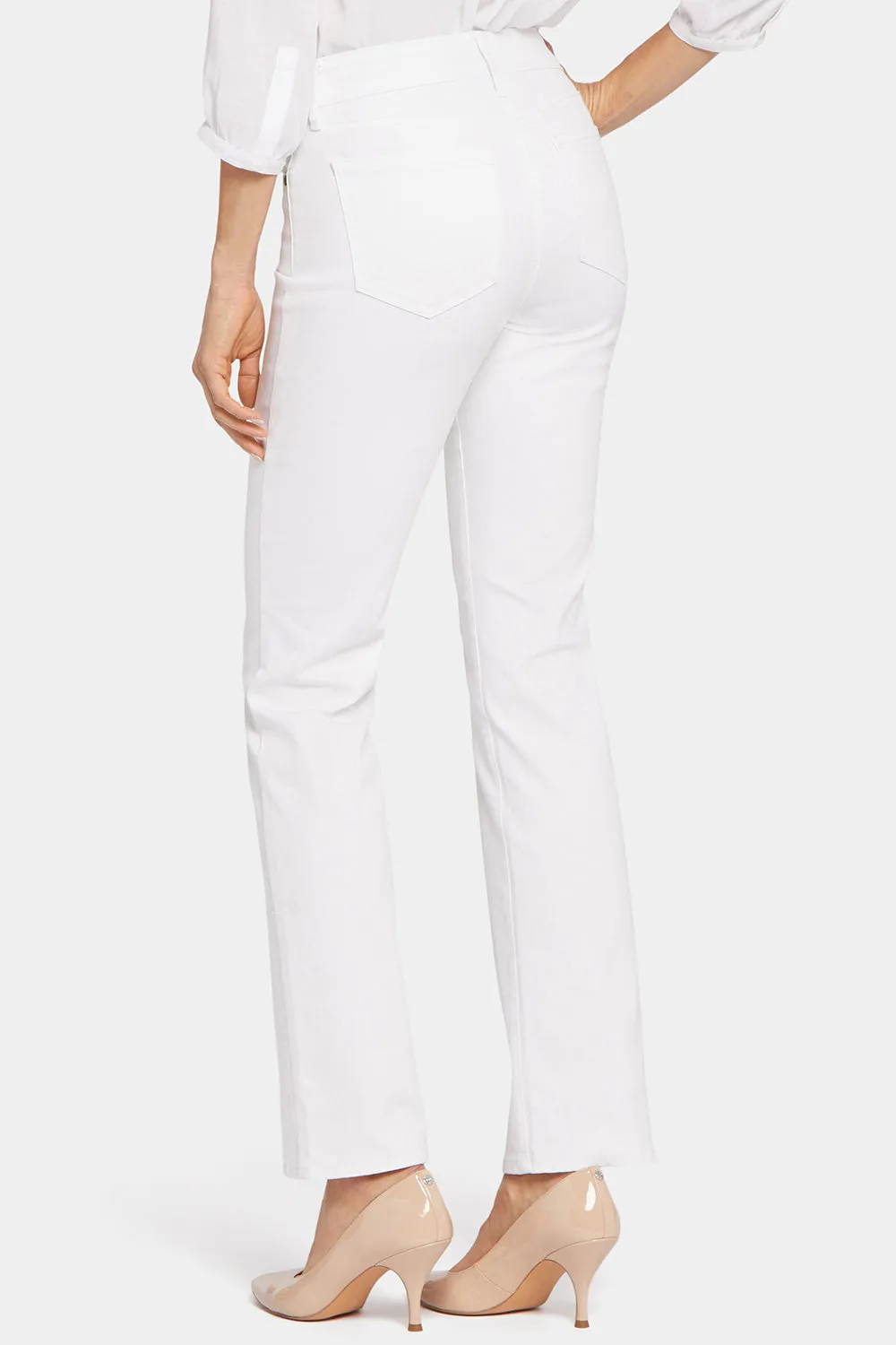 Marilyn Straight Jeans In Tall - Optic White