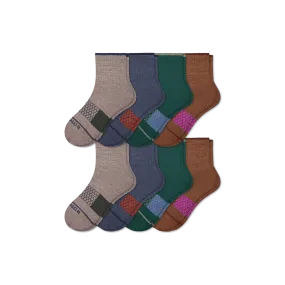 Men's Merino Wool Blend Quarter Sock 8-Pack