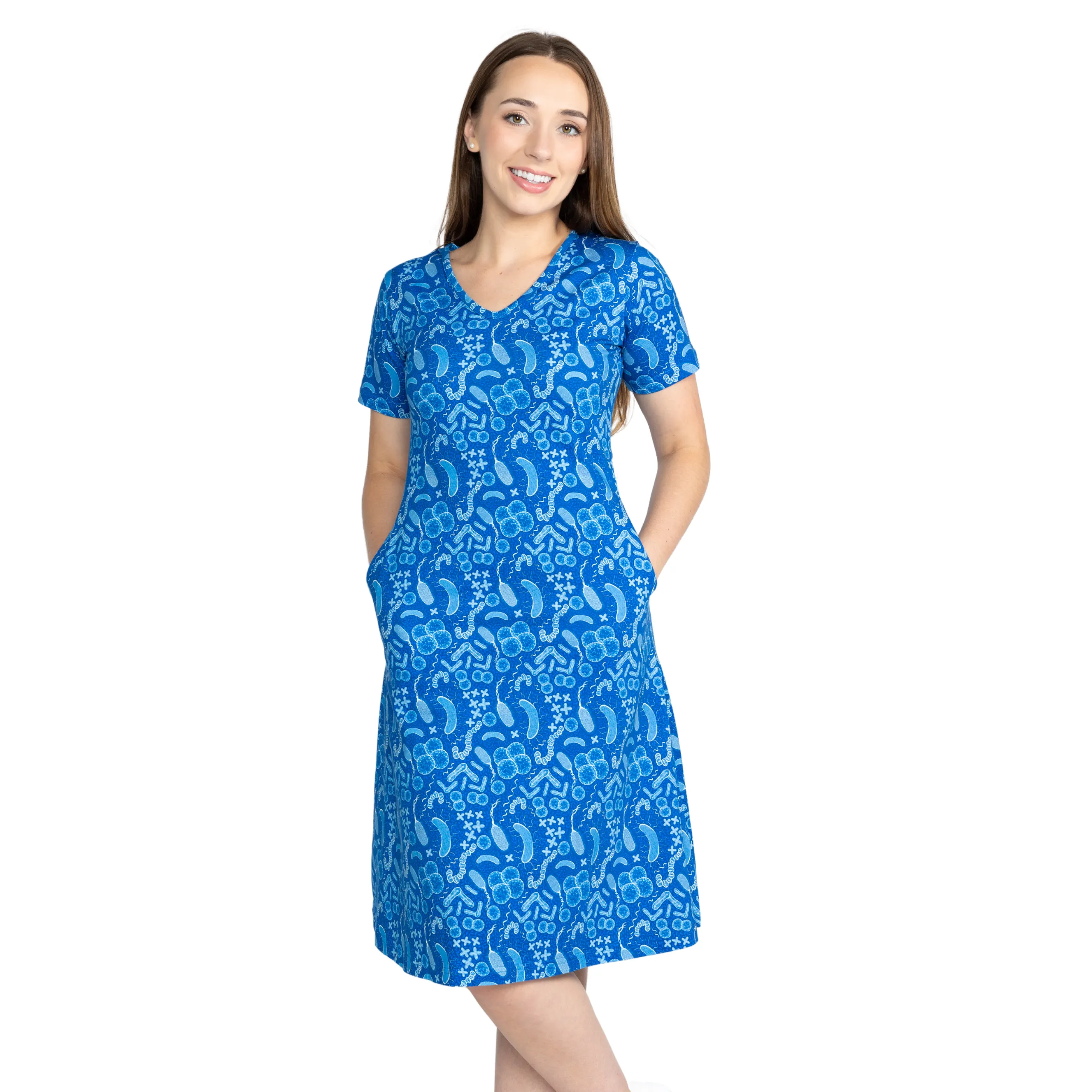 Paisley Bacteria A-Line Dress (No Waist Seam)