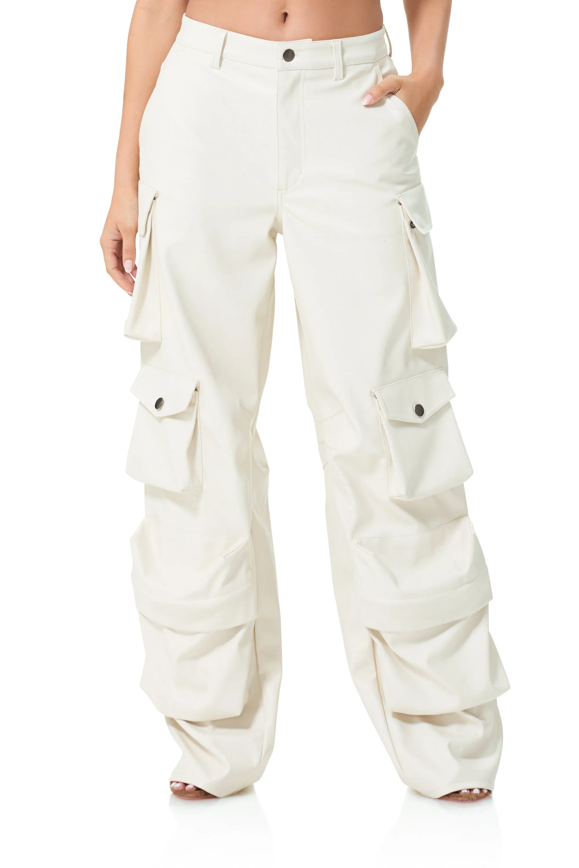 Parker Baggy Cargo Pant - Ivory