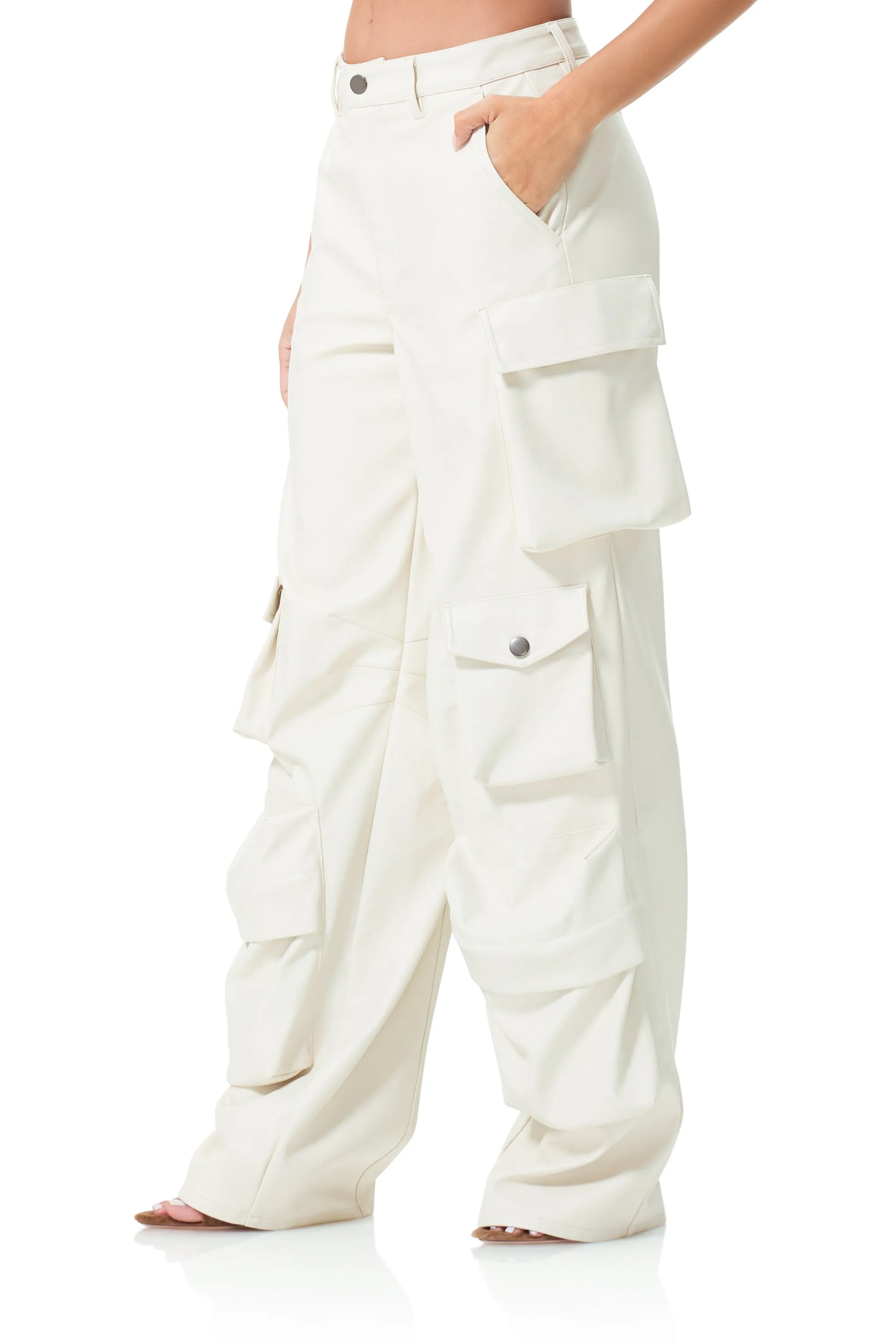 Parker Baggy Cargo Pant - Ivory