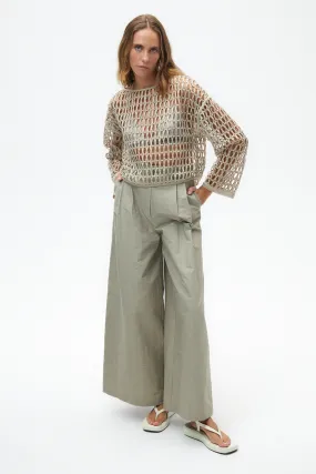 Pleated Wide Leg Pants