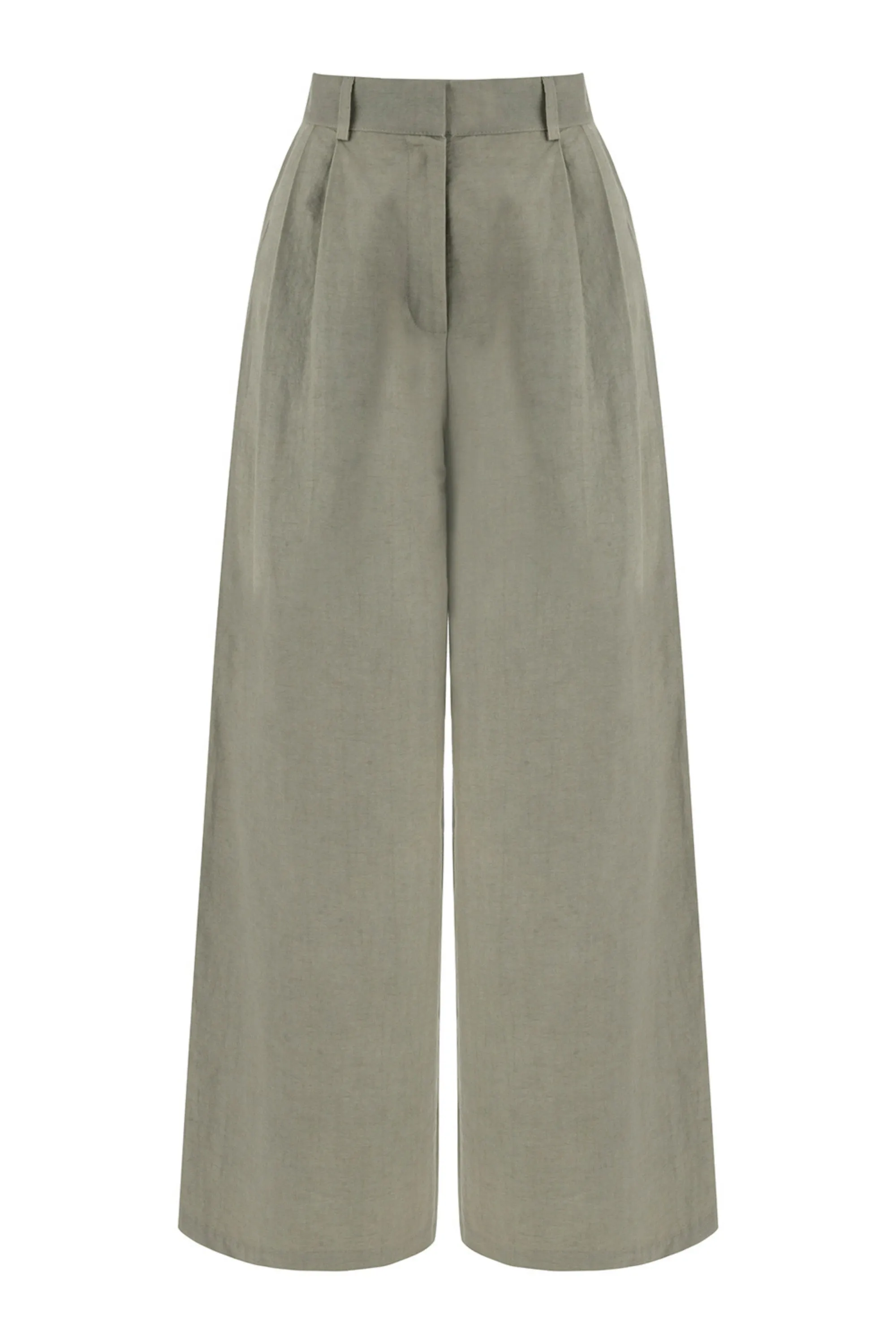 Pleated Wide Leg Pants