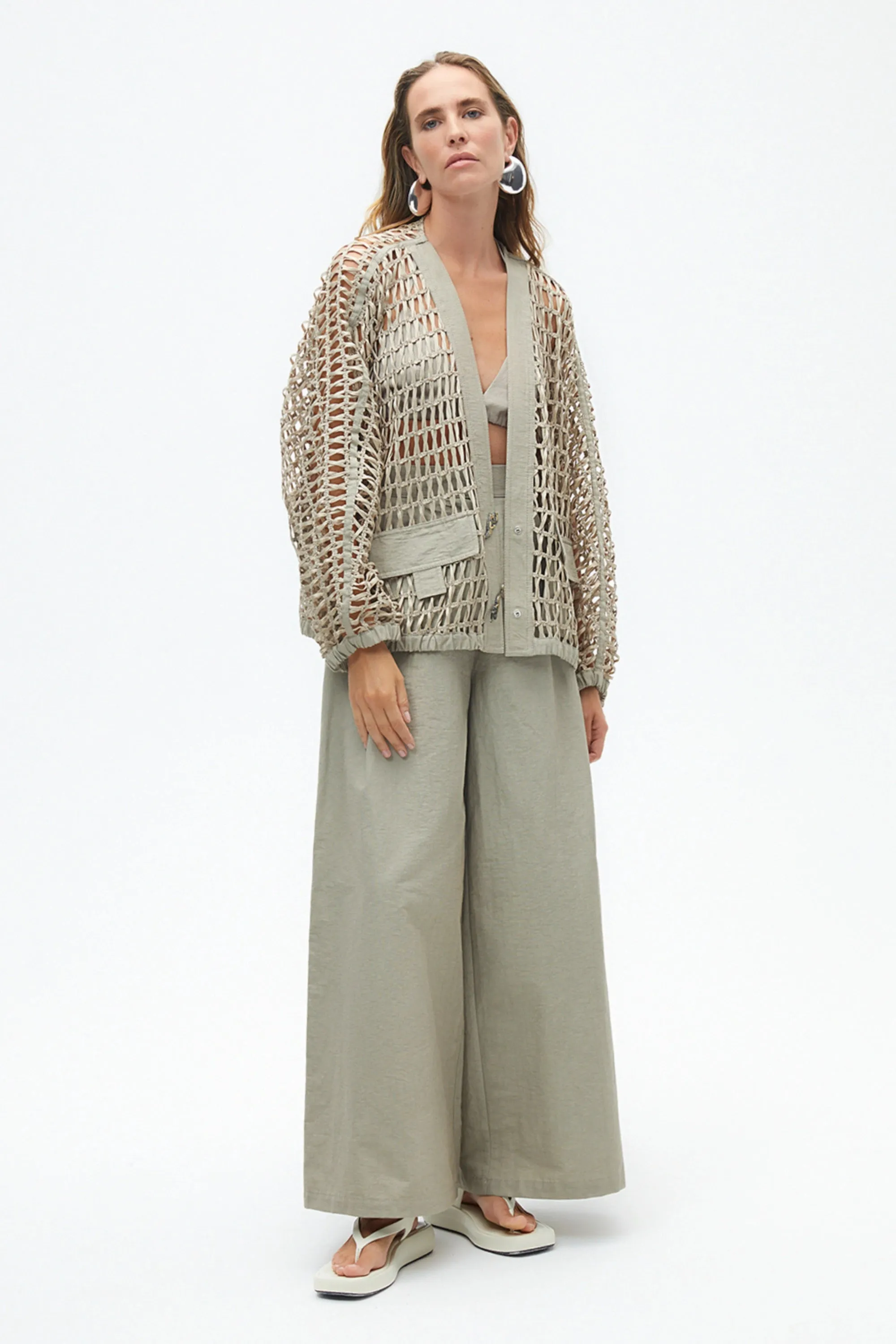 Pleated Wide Leg Pants