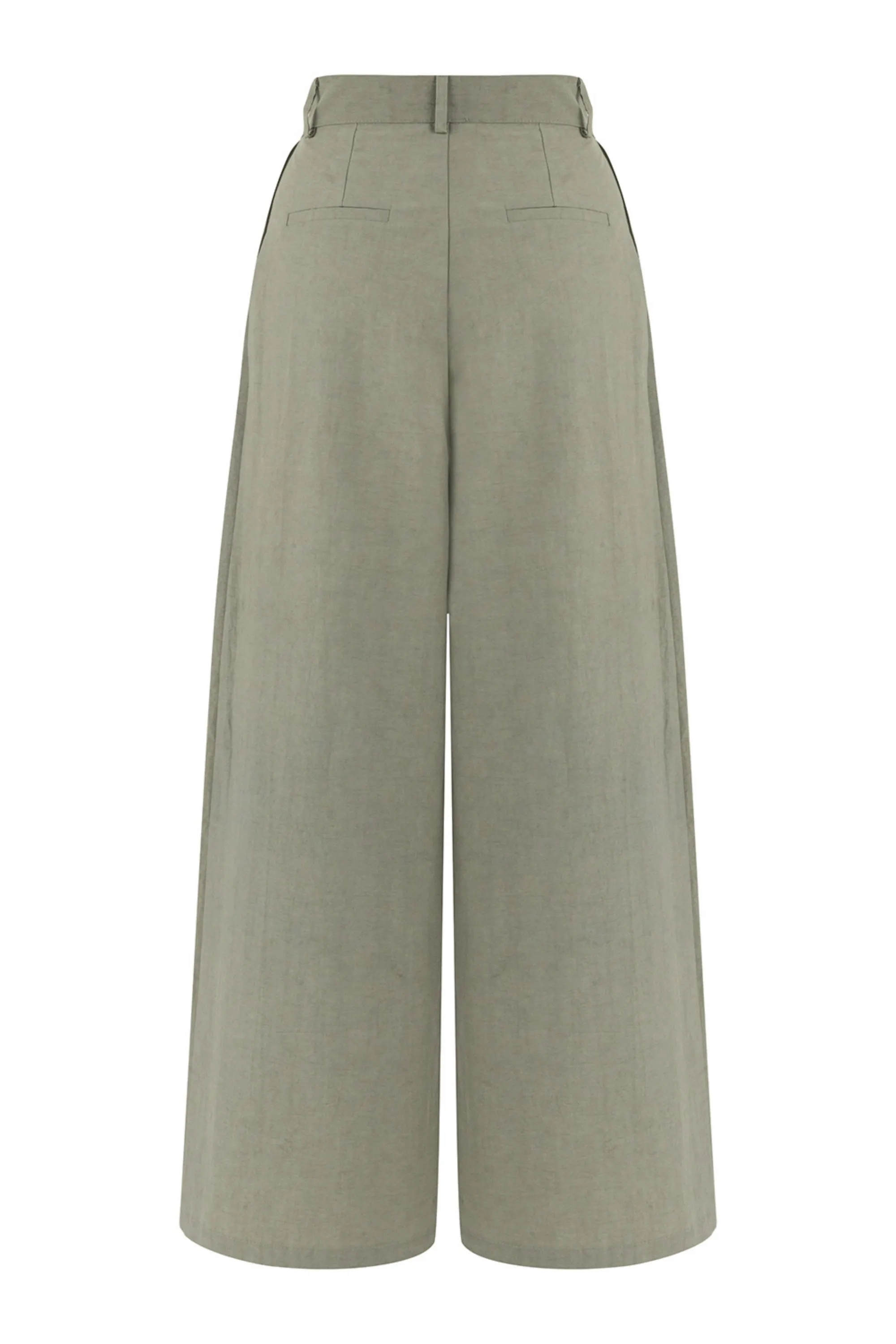 Pleated Wide Leg Pants