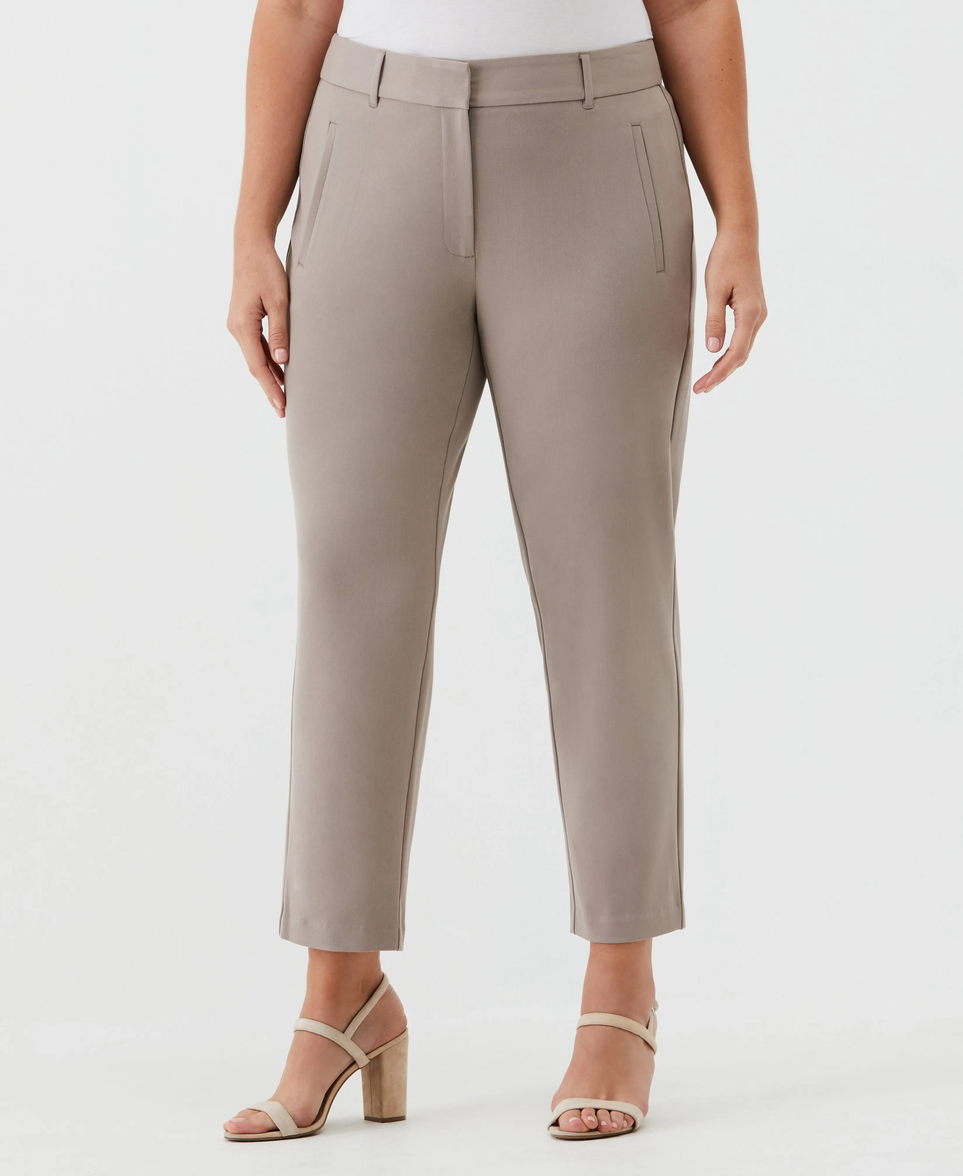 Plus Size Straight Leg Ankle Pant