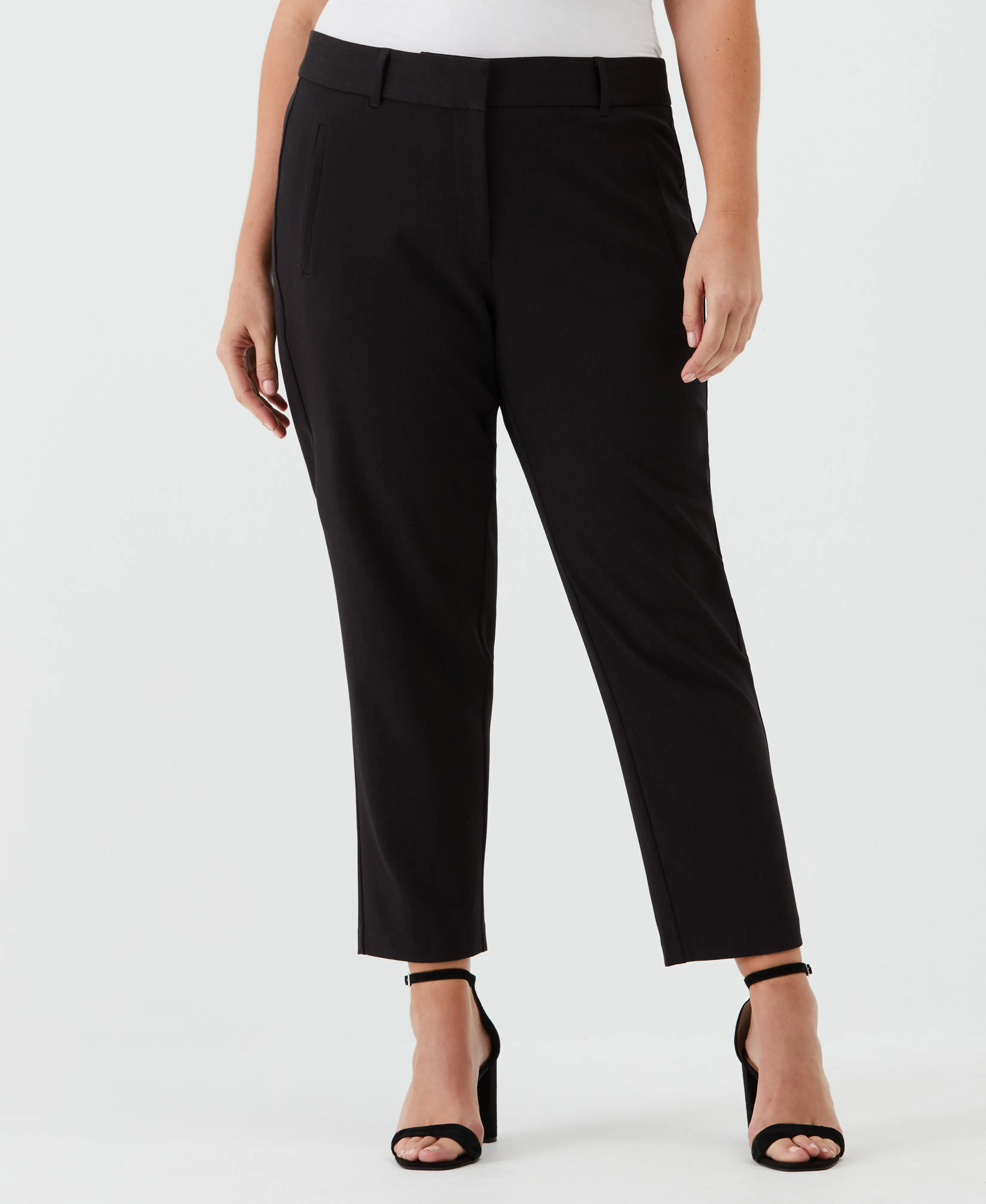 Plus Size Straight Leg Ankle Pant