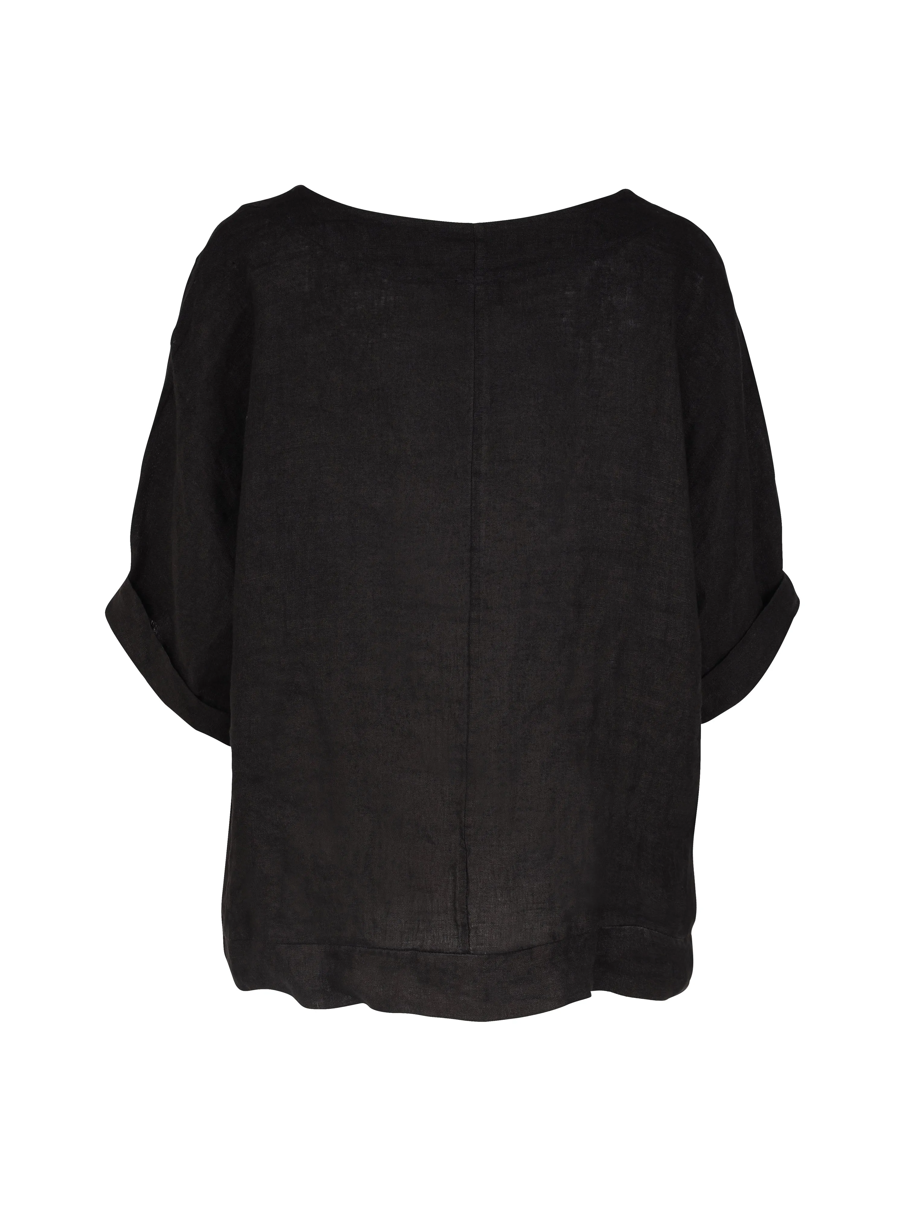 POLETTE linen top - Black