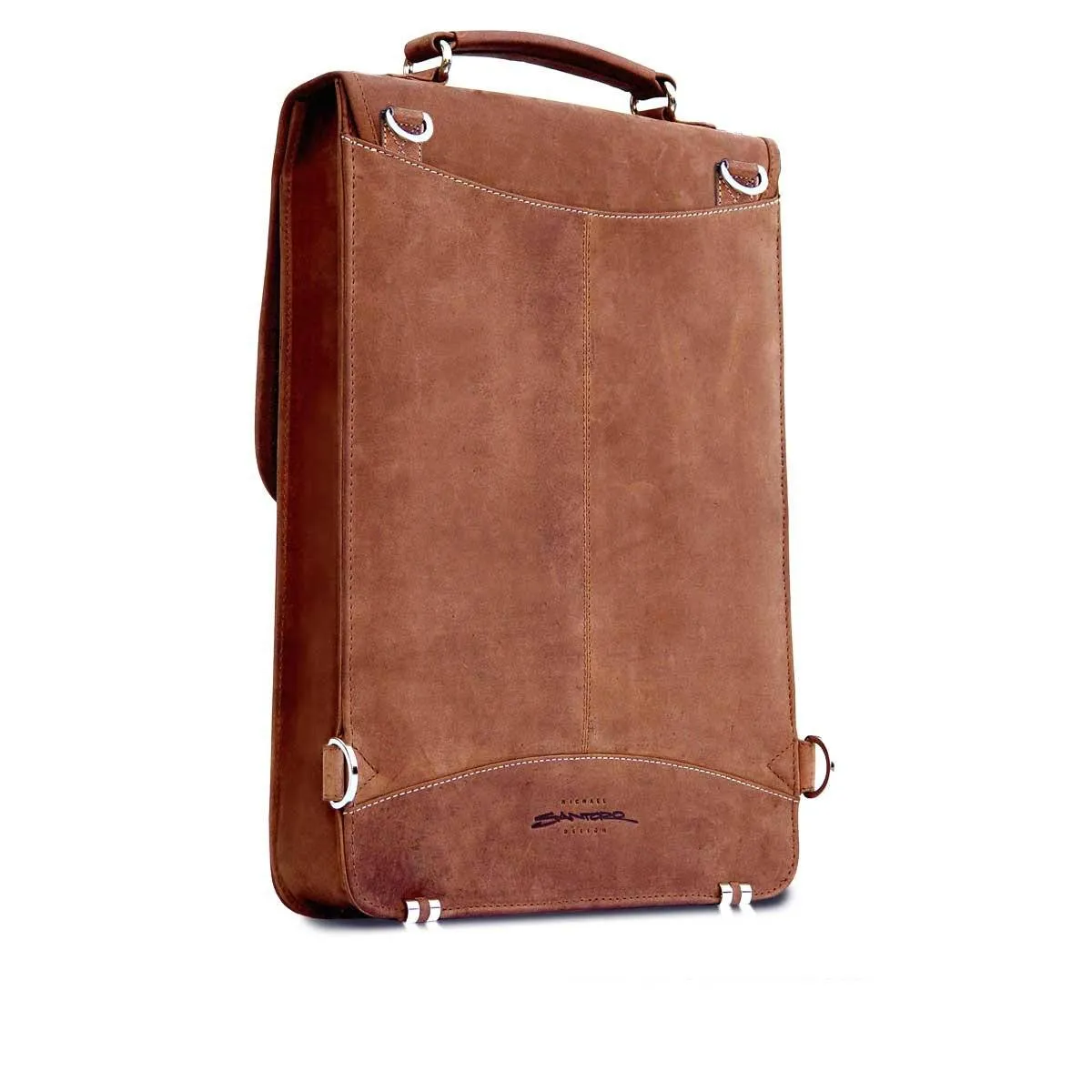 Premium Leather Briefcase Backpack