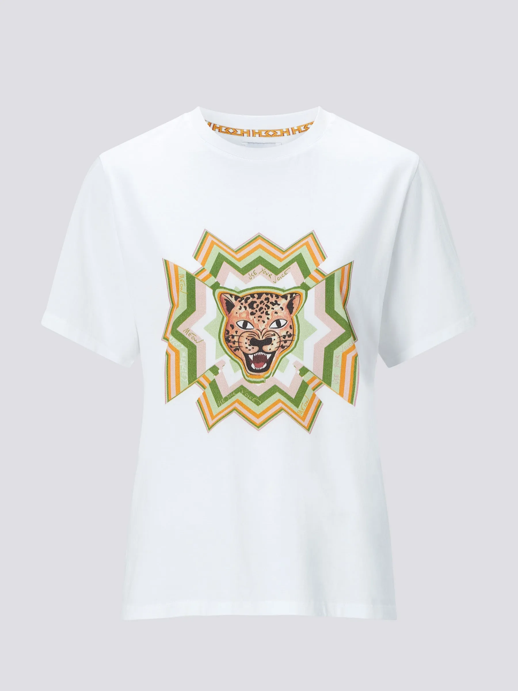 Psychedelic Leopard T-Shirt White