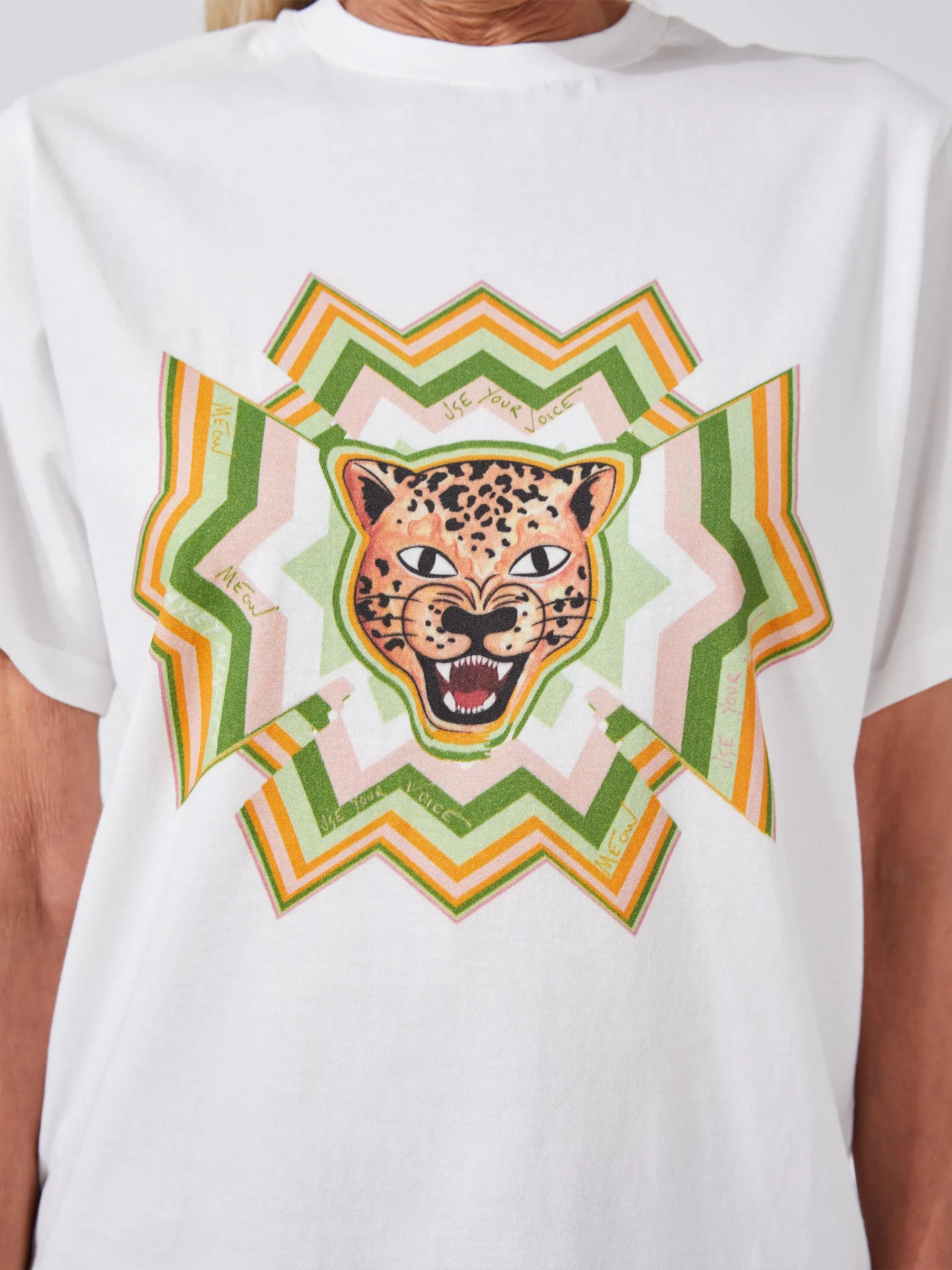 Psychedelic Leopard T-Shirt White