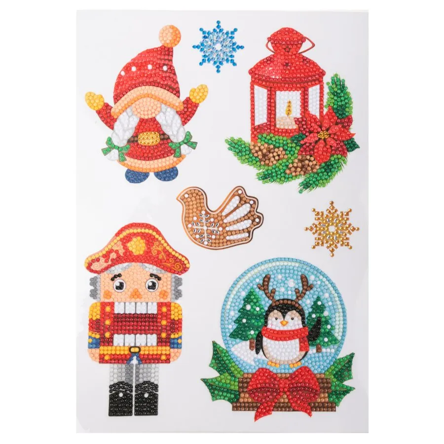 "Christmas Joy" Crystal Art Wall Sticker Set x39