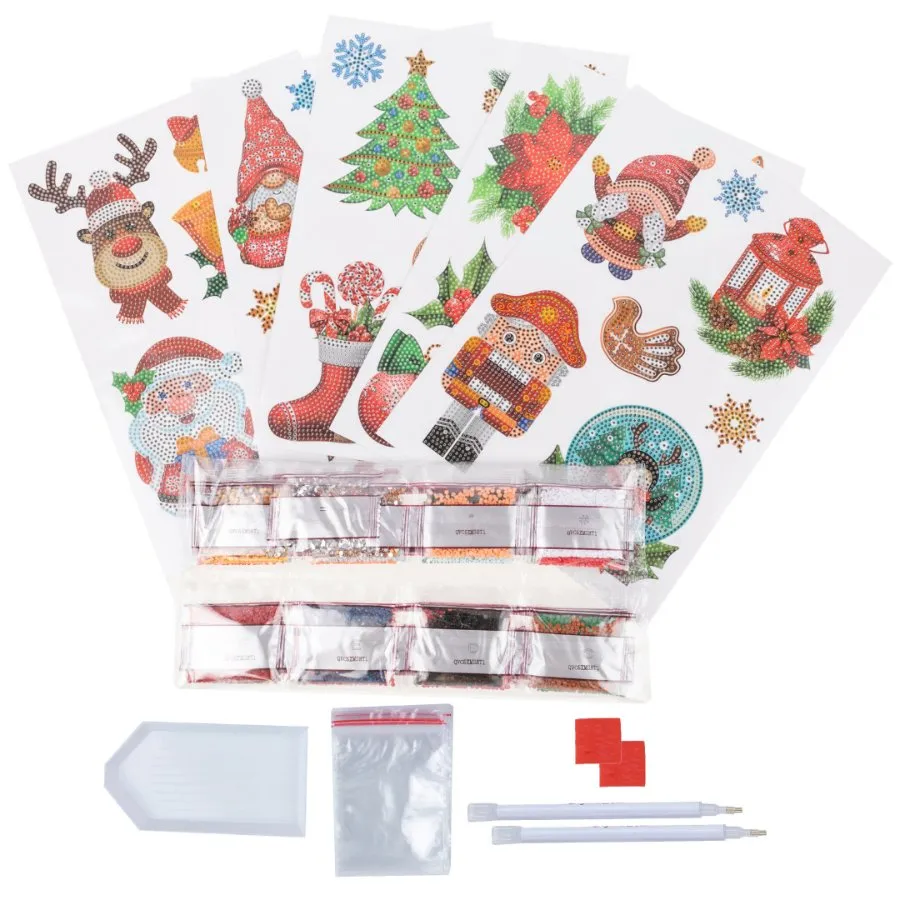 "Christmas Joy" Crystal Art Wall Sticker Set x39