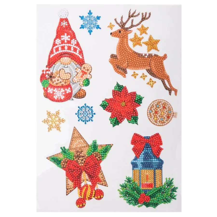 "Christmas Joy" Crystal Art Wall Sticker Set x39