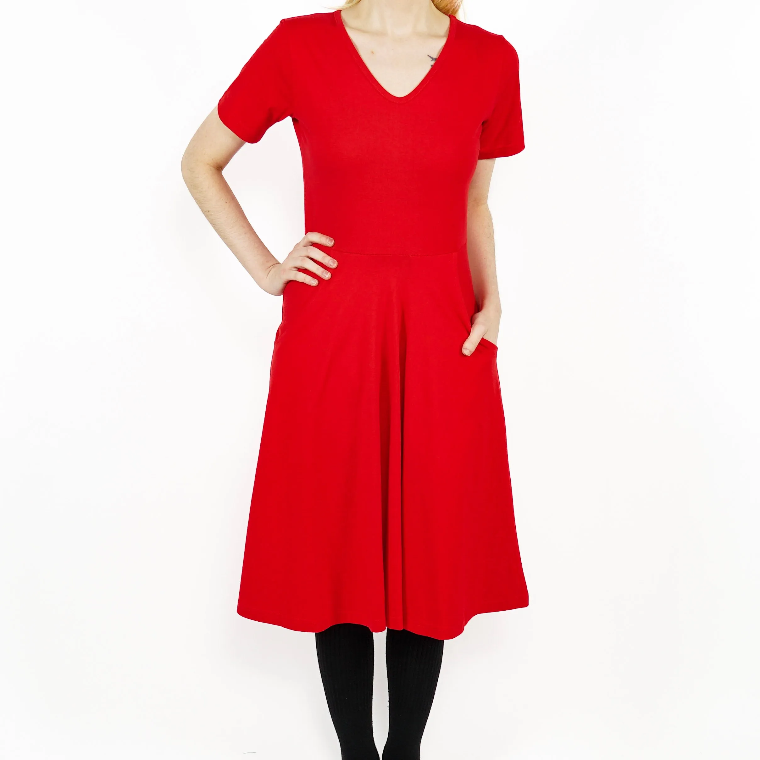 Red-ioactive Fit & Flare Dress