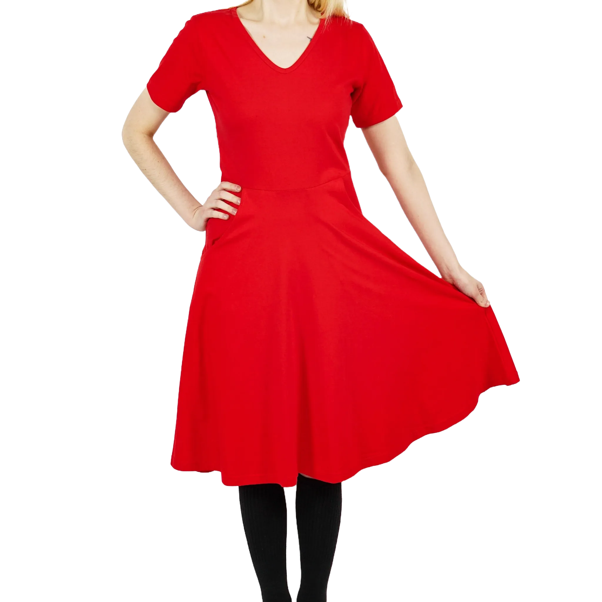 Red-ioactive Fit & Flare Dress