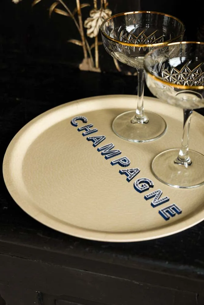 Round Champagne Tray